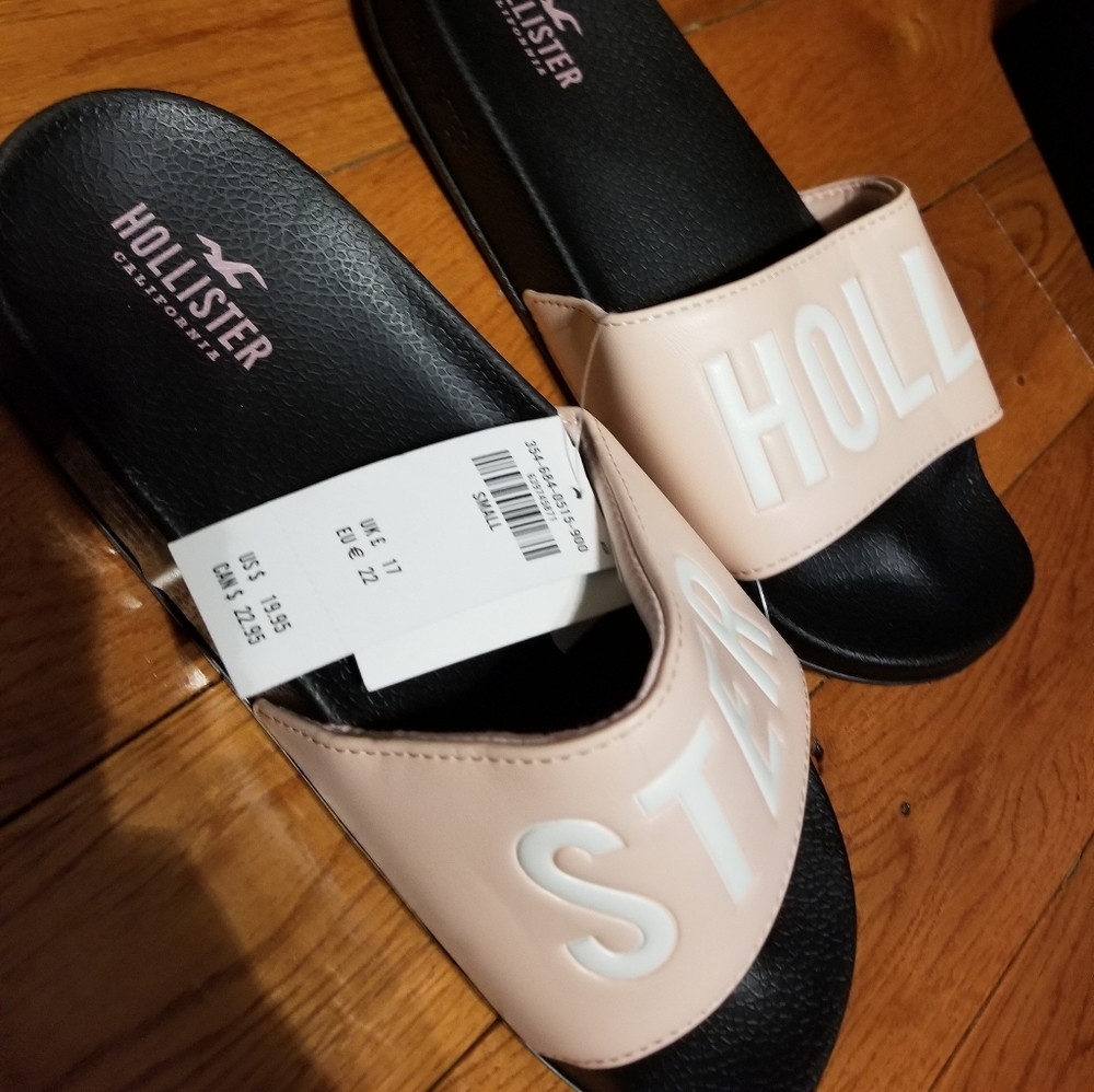 Hollister pink slides